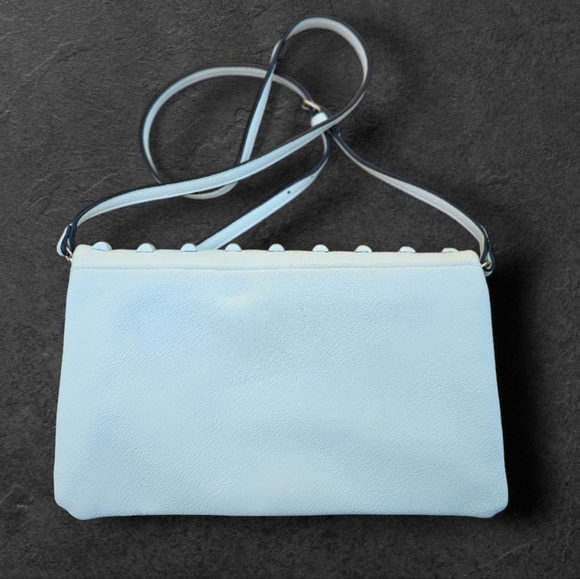 SR2 Sondra Roberts White Studded Bag/Clutch. - Picture 2 of 7